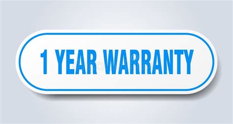 1 year warranty sticker. stock vector. Illustration of guarantee - 158775793