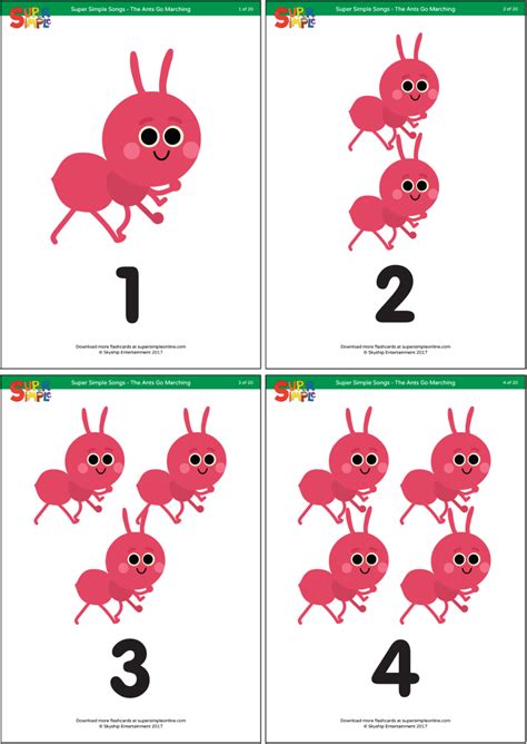 The Ants Go Marching Flashcards - Super Simple | Ants activities, Ants, Flashcards