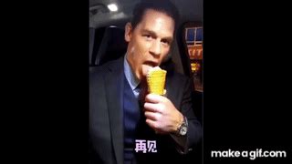 John Cena Speaking Mandarin and Eating Ice Cream Full Original on Make a GIF