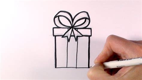 How to Draw a Christmas Present - YouTube