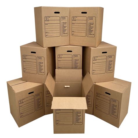 uBoxes Moving Boxes with Handles, 10 Premium Large, 18" x 18" x 24" - Walmart.com - Walmart.com