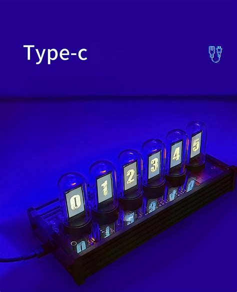 Buy IPS Imitation Nixie Tube Clock, RGB LED Retro Steampunk Table Clock, USB Powered, Gift Box ...