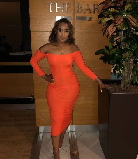 Orange colour outfit with cocktail dress | Bodycon Outfits For Black ...