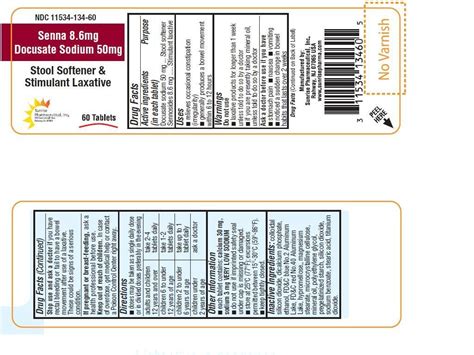 Senna and Docusate Sodium (tablet, film coated) Sunrise Pharmaceutical Inc