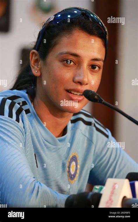 India Women national cricket team vice captain Smriti Mandhana attends pre-match media ...