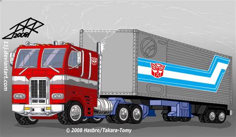 Autobots Leader Optimus Prime Artwork By 11j @deviantart.com