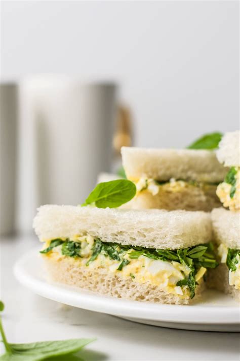 Watercress Egg Salad Tea Sandwiches | Recipe | Tea sandwiches, Tea ...