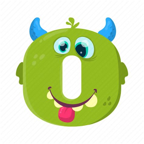 Children education, digital number, funny zero, mathematics, monster 0 icon - Download on Iconfinder