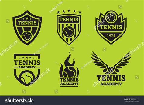 Set Colorful Tennis Logo Labels Vector Stock Vector (Royalty Free) 1896163171 | Shutterstock