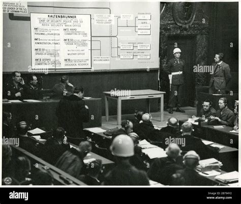 German Nazi SS officer Otto Ohlendorf at Nuremberg Trials 1945 Stock Photo - Alamy