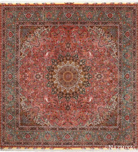 Square Animal Motif Vintage Tabriz Persian Rug 51080 by Nazmiyal