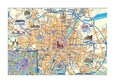 Detailed tourist map of Munich city | Munich | Germany | Europe ...