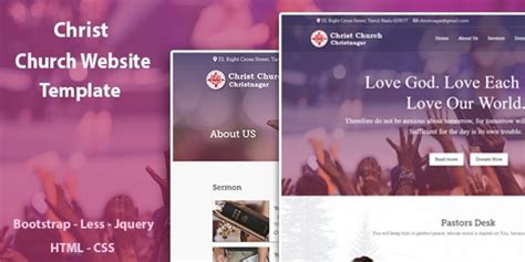 Church Website Template by Smarteye | Codester