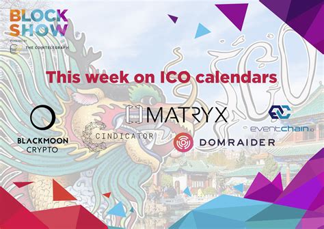 This week on ICO calendars #blockshow #singapore #november #ICO #crypto #money #future #life ...