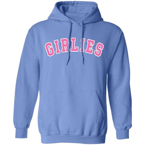 Larray merch girlies varsity pastel light blue hooded sweatshir clothing plus size - Resttee