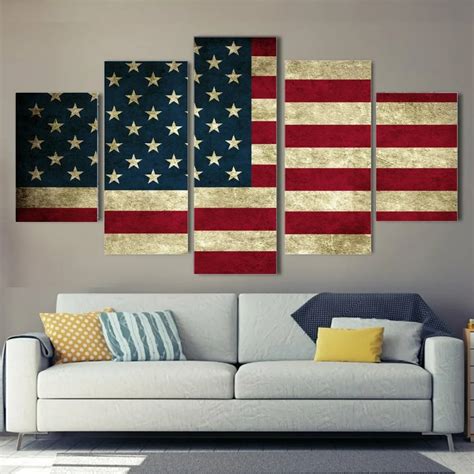 HD American Flag Wall Art-in Painting & Calligraphy from Home & Garden ...