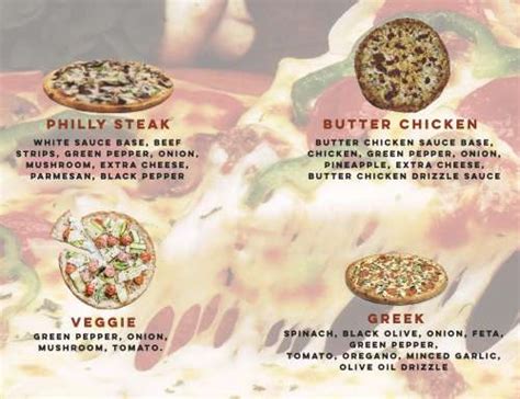 Jacked Up Pizza menu in Lindsay, Ontario, Canada