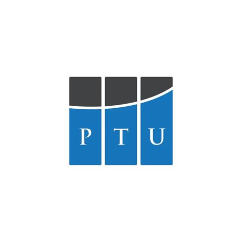 PTU letter logo design on WHITE background. PTU creative initials letter logo concept. PTU ...