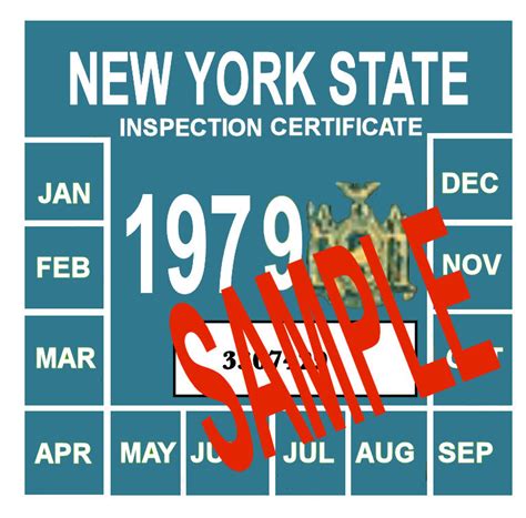 1979 New York INSPECTION Sticker - $20.00 : Bob Hoyts Classic ...