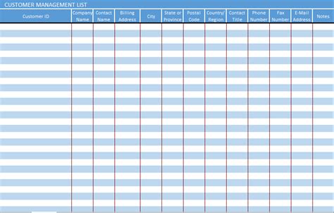 Raj Excel: Customer Management List Excel Template
