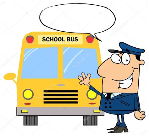 Cartoon school bus driver — Stock Vector © HitToon #61082353 | Cartoon school bus, School bus ...