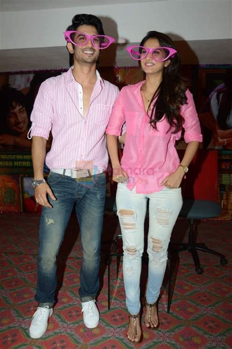 Sushant Singh Rajput and Vaani Kapoor at the Song Launch Gulabi from ...
