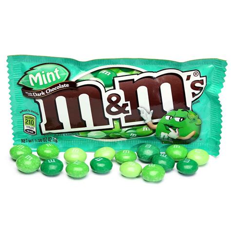 Mint Dark Chocolate M&M's Candy Packs: 24-Piece Box | Candy Warehouse