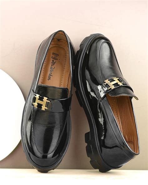 Buy Men's Black Embellished Loafers Online in India at Bewakoof