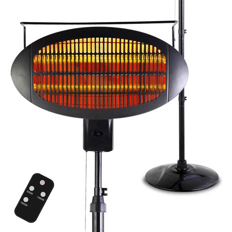 Optimus Garage-Outdoor Floor Standing Infrared Patio Heater with Remote - Walmart.com - Walmart.com