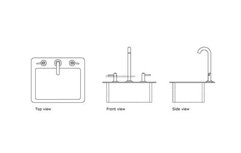 Vegetable Sink - Free CAD Drawings