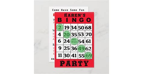 BINGO Party Invitation | Zazzle