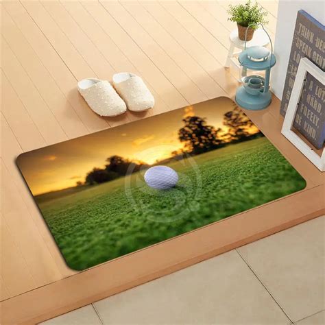 #q298r Custom golf ball sport Doormat Home Decor Door mat Floor Mat Bath Mats foot pad U 298rt ...