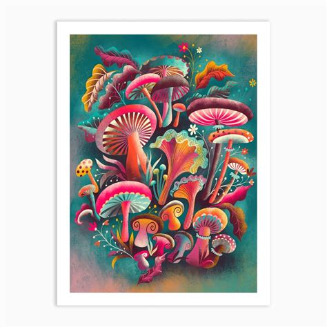 Fantastic Fungi Art Print by Mira Paradies - Fy