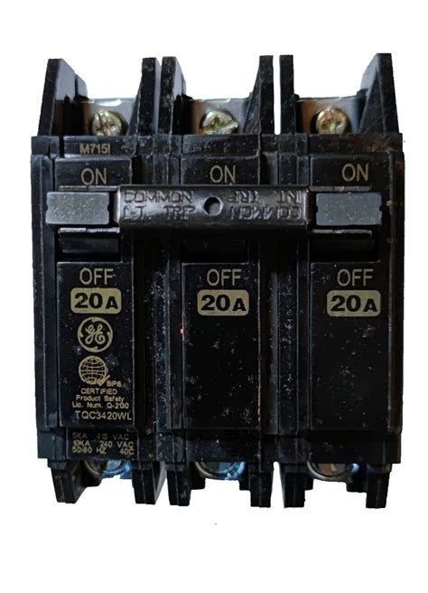 20A Circuit Breaker 3 Pole Three Phase Bolt-on TQC ( GE), 20A 3P Bolt ...