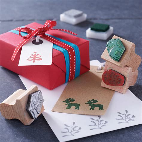 christmas card stamp kit by english stamp company | notonthehighstreet.com