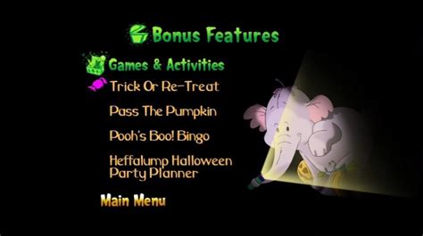 Pooh's Heffalump Halloween Movie (2005) - DVD Movie Menus