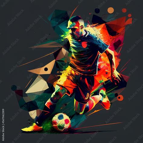 Colorful abstract soccer background. Soccer poster. Football background ...