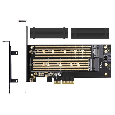 Buy Dual M.2 PCIE Adapter for SATA or PCIE NVMe SSD with Advanced Heat Sink Solution,M.2 SSD ...