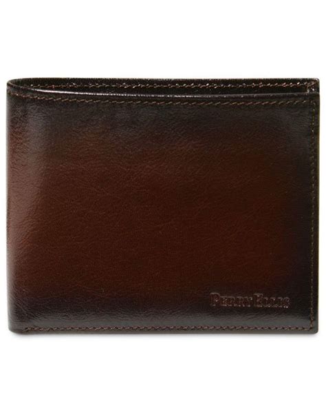 Perry Ellis Portfolio Leather Wallets, Michigan Slim Ombre Bifold Wallet in Brown for Men - Lyst