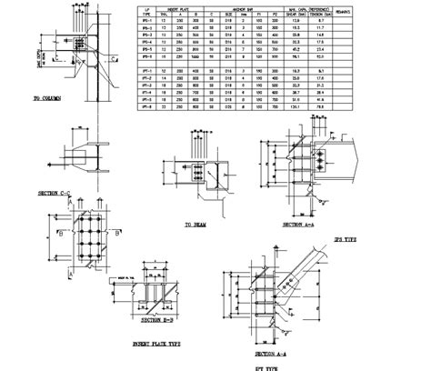 Insert plate type section autocad file - Cadbull