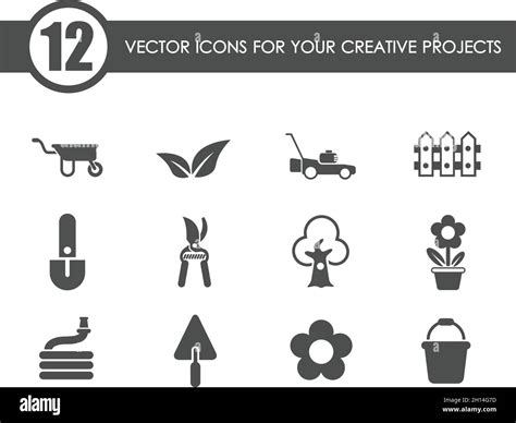 landscape design vector icons Stock Vector Image & Art - Alamy