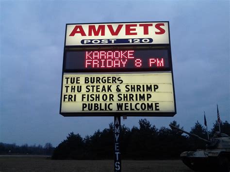 LED Sign, Amvets Post 120 | Led signs, Outdoor led signs, Outdoor advertising
