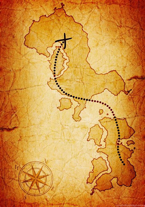 Ancient Treasure Maps Desktop Background