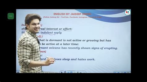 INDOLENT MEANING JAIDEEP - YouTube