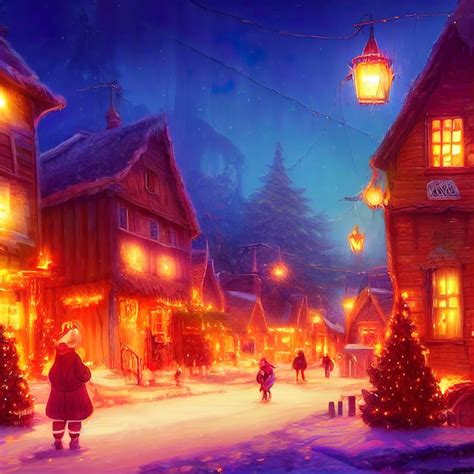 Premium Photo | A beautiful christmas village in the mountains winter ...