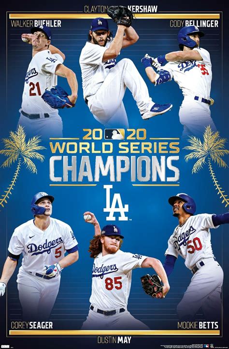 Los Angeles Dodgers 2020 WORLD SERIES CHAMPIONS Commemorative 22x34 Wall POSTER | eBay