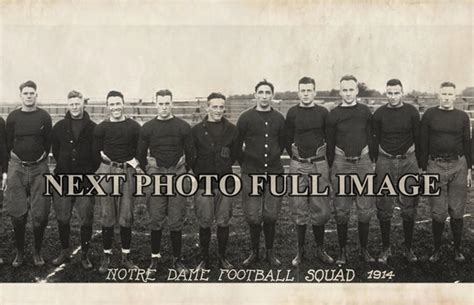 1914 Notre Dame Football Team Vintage Photograph Panoramic