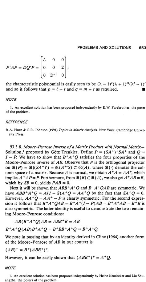 Normal Matrix