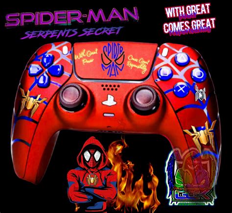 Spiderman 2 PS5 Controller Custom Serpent's Secret super Hero Goat ...