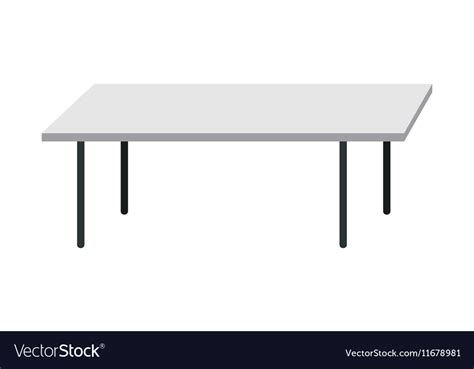 Empty kitchen table isolated on white background Vector Image